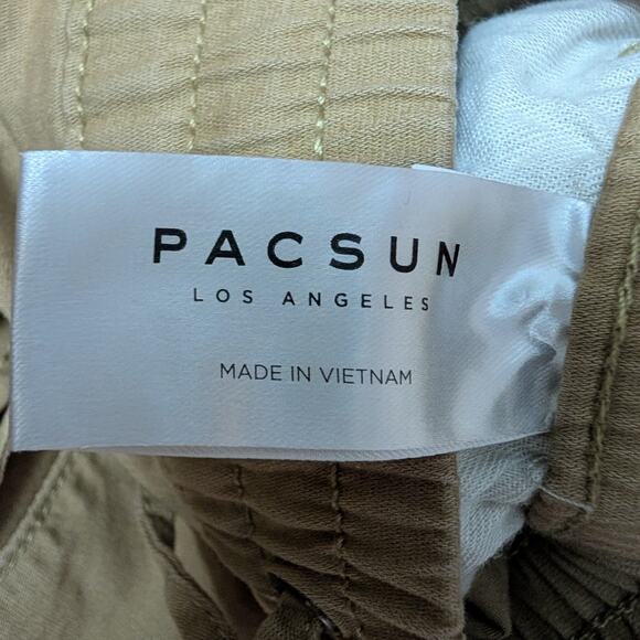 PacSun Cargo Jogger Pants Elastic Waist Drawstring Pockets Utility - Size M - Picture 11 of 12